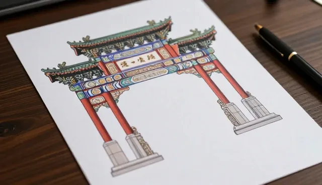 仿古门楼装饰材质选择影响整体效果